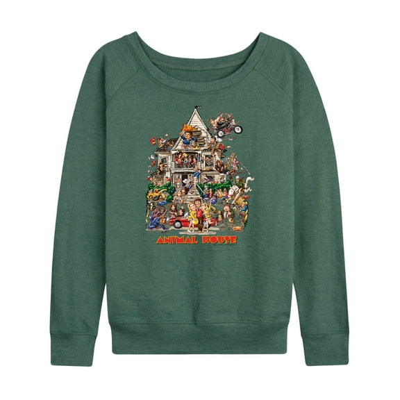 Animal House - Find The Character In The Maze - Women's Lightweight French Terry Long Sleeve Shirt