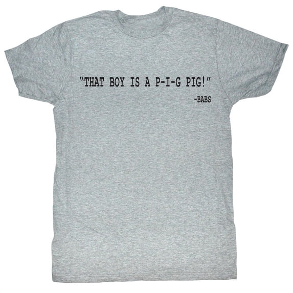 Animal House Little Piggie Stayed Home Heather Adult T-Shirt
