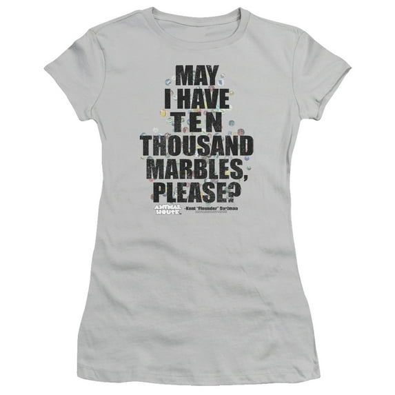 Animal House Marbles S/S Junior Women's T-Shirt Sheer Silver