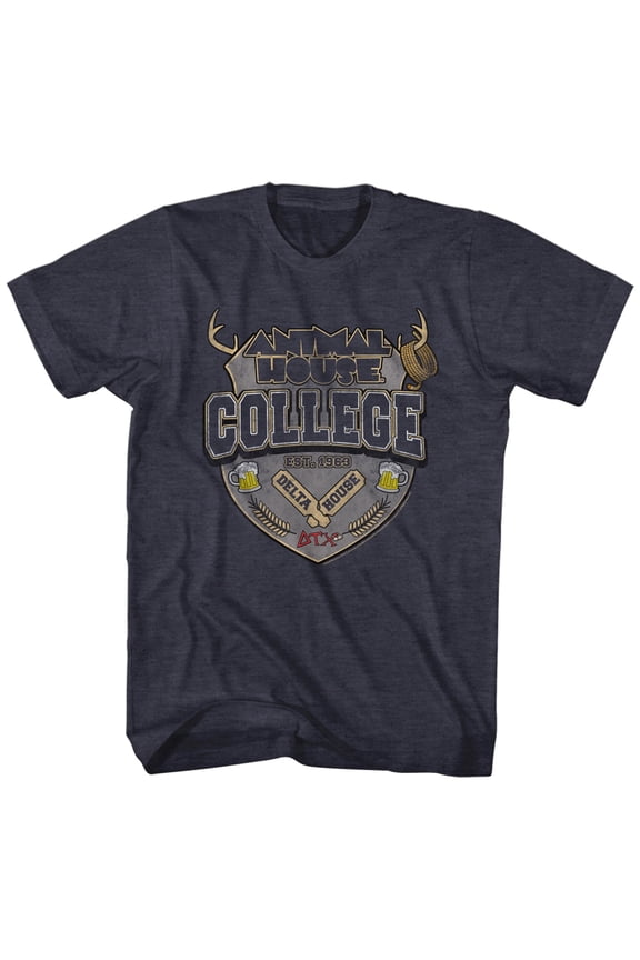 Animal House Movies College Crest Adult Short Sleeve T Shirt