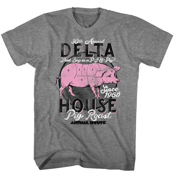 Animal House Pig Roast Graphite Adult T-Shirt
