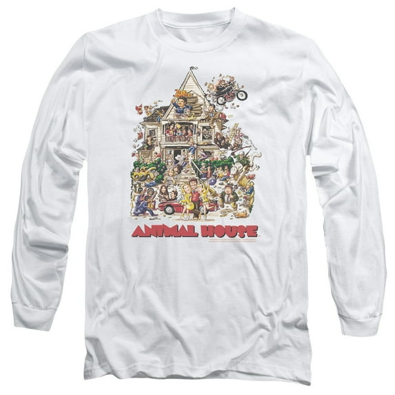 Animal House Men's Poster Art Long Sleeve X-Large White