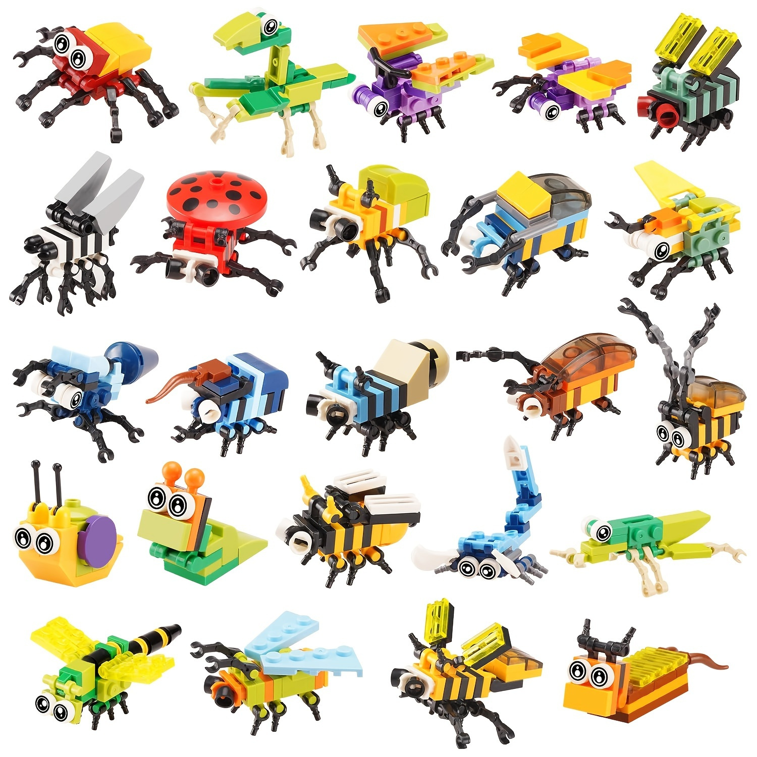 Animal Insect Mini Building Block Set - 912pcs, 24 Insect Kits, Blind ...