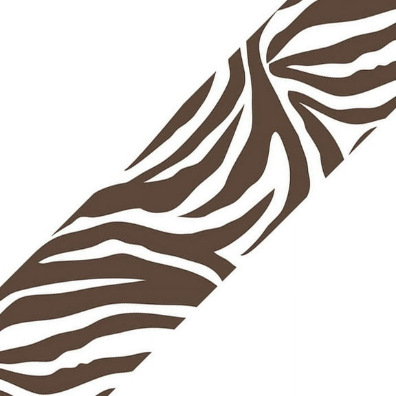 Animal Instinct Stripe Brown Zebra Print Wall Border
