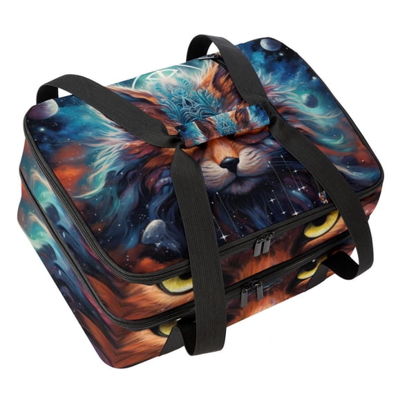 Animal Insulated Double-Layered Lunch Bag with Two Compartments - Large Capacity Hand-Carry Meal Bags for Insulation and Refrigeration - 7.1x11.4x16.1 inches