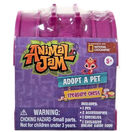 Animal Jam Adopt A Pet Treasure Chest LOT of 3 Mystery Packs (3 RANDOM Color Packs!)