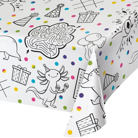 Animal Jamboree Coloring Tablecloth, 54" x 84", Paper