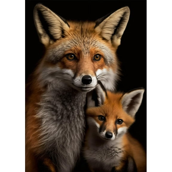 Animal Jigsaw Puzzle 300 Pieces,Two Fox Puzzles for Adults, Unique Difficult and Challenge Large Puzzle Educational Games Toys Gift