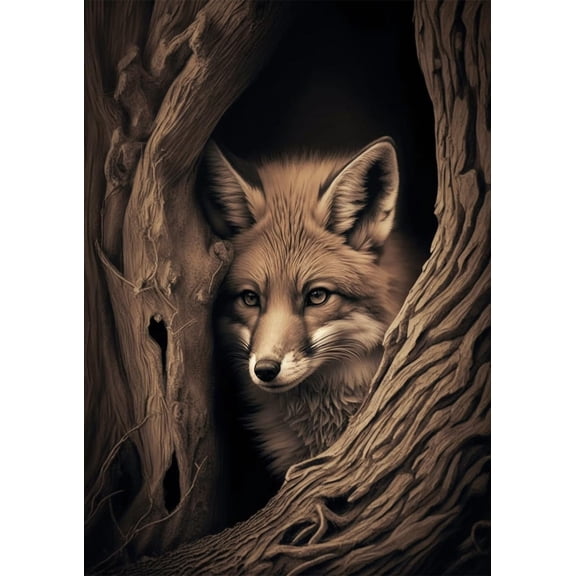 Animal Jigsaw Puzzle 500 Pieces,A Fox Peering Puzzles for Adults,20 28.8 inch Unique Difficult and Challenge Large Puzzle Educational Games Toys Gift