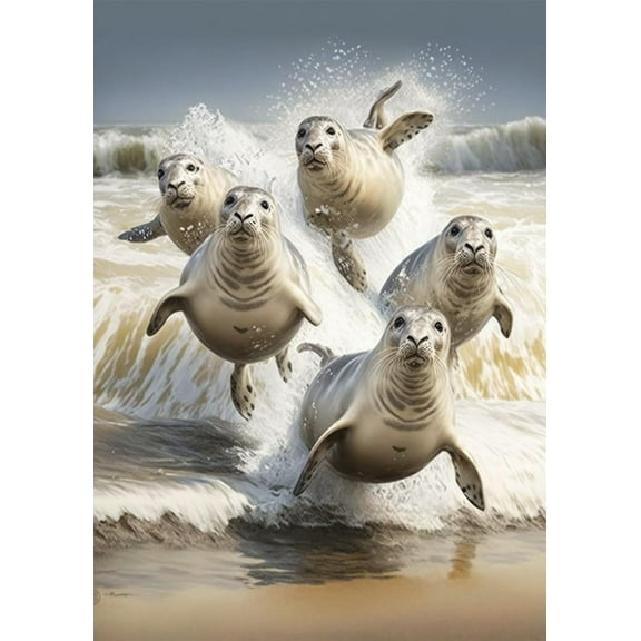 Animal Jigsaw Puzzle 500 Pieces,Seal Puzzles for Adults,20 28.8 inch Unique Difficult and Challenge Large Puzzle Educational Games Toys Gift