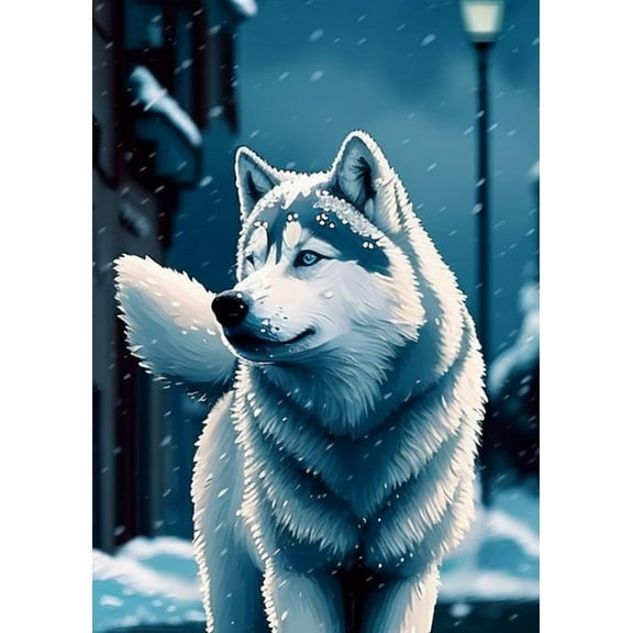 Animal Jigsaw Puzzle 500 Pieces,Snow Wolf Puzzles for Adults,Unique Difficult and Challenge Large Puzzle Educational Games Toys Gift