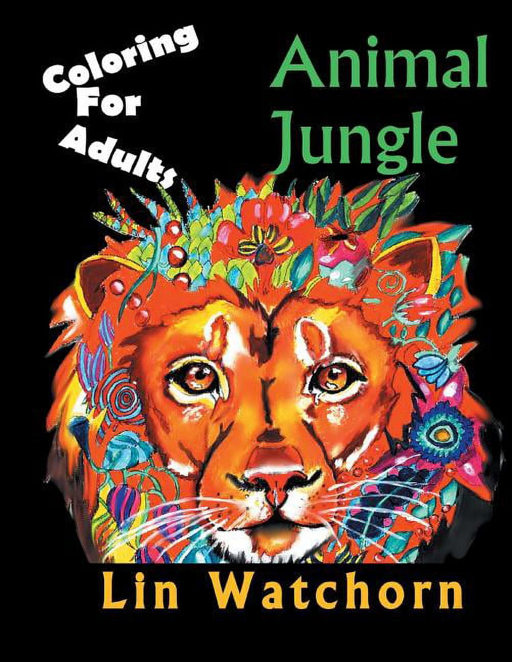 Animal Jungle: Coloring For Adults, (Paperback)