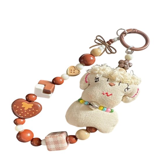Animal Keyring With Heart Detailing PVC Craftsmanship