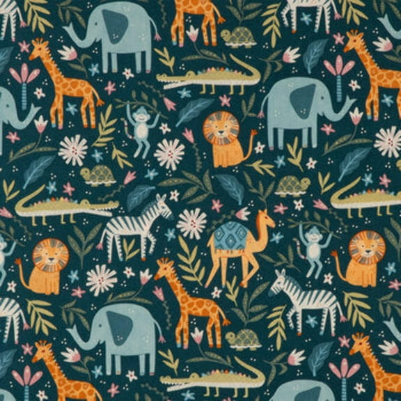 Animal Kingdom Cotton Calico Fabric
