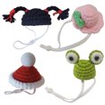 thumbnail image 1 of Animal Knitted Hat Lizard Costume Reptile Knitting Crochet Hamster Hat Pet Snake Accessories Small Animals Headwear Small Hamster Hat Pet Hats, 1 of 4