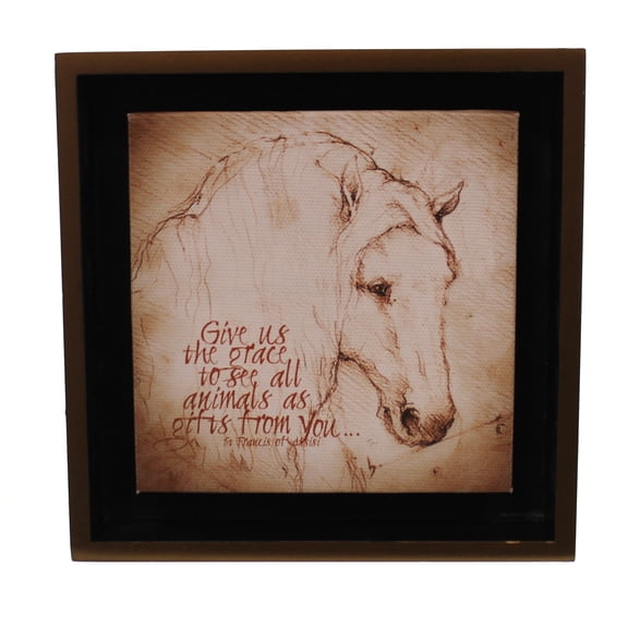 Animal Lp Horse Grace Shadow Box Wood Leonardo's Portfolio 3005050652