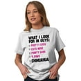 thumbnail image 1 of Animal Ladies TShirts Tees T For Women What I Look For In Guys Chihuahua Owner Dog, 1 of 2
