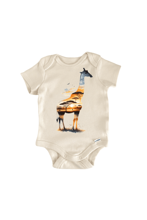 Animal Landscape Giraffe - Baby Bodysuit