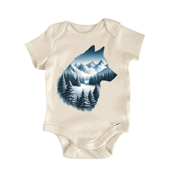 Animal Landscape Wolf - Baby Bodysuit