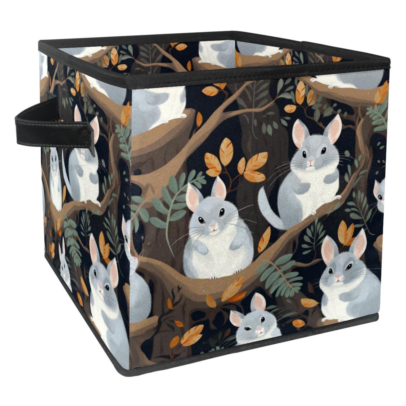 Animal Large Capacity Foldable Storage Basket with Handle, 10.8