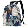 Animal Leather Backpack with Adjustable Shoulder Straps Large