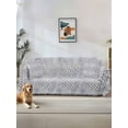 thumbnail image 1 of Animal Leather Couch Cover Sofa Covers 3 Cushion Sectional Couch, Vintage Animal Textures Minimalist Gray Washable Sofa Covers Slipcover Sectional Sofa Cover, Furniture Protector 71"x150", 1 of 9