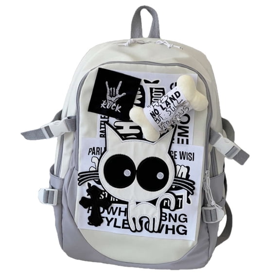 Cute Cat Backpack Lightweight Casual Bag,Cartoon Travel Book Bag Hiking Camping Daypack