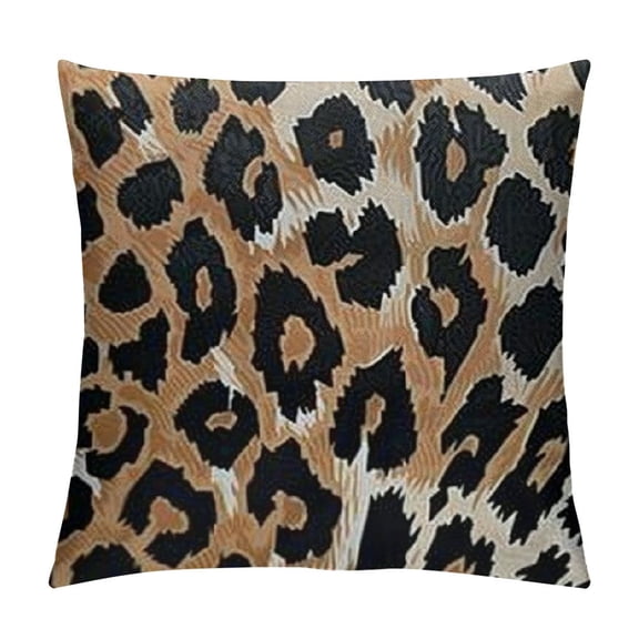 Animal Leopard Print Rustic Farmhouse Decorative Throw Pillow Cover Square Cushion Case for Home Sofa Couch Decoration