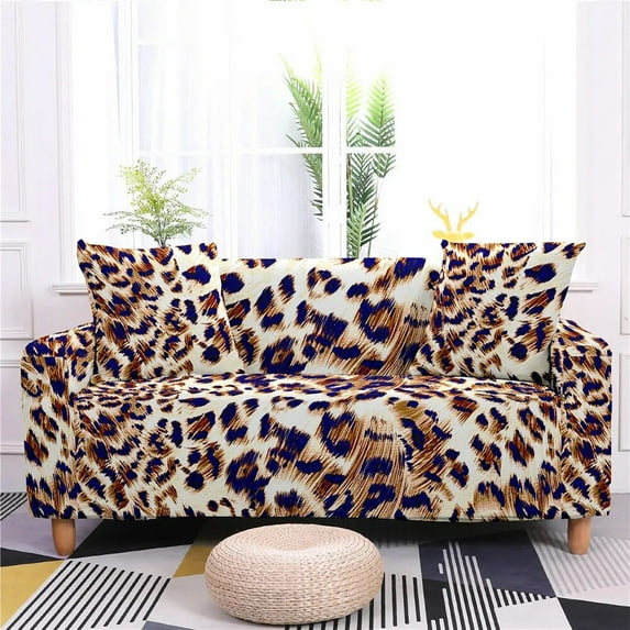 Animal Leopard Print Tiger Pattern Slipcovers Elastic Couch Cover for Living Room Furniture Protector 1/2/3 Seat Funda Sofá