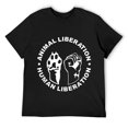 thumbnail image 1 of Animal Liberation Human Liberation Animal Rights Mens T-Shirt Black X-Large, 1 of 5