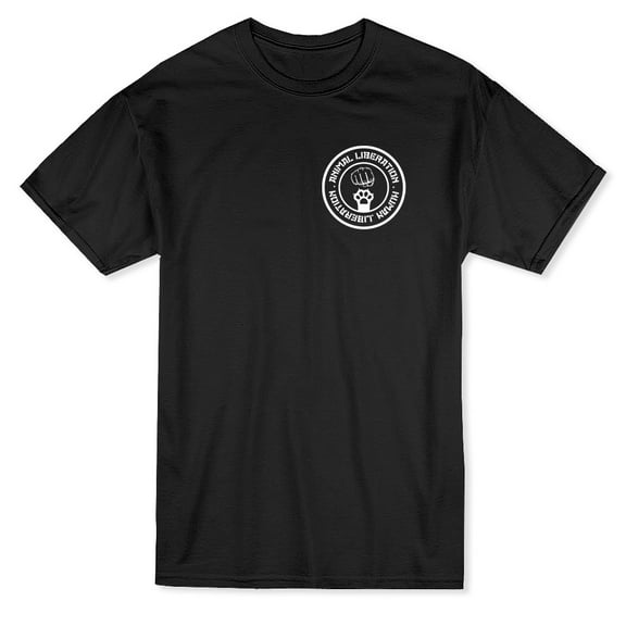 Animal Liberation Men Black T-Shirt, Male Small