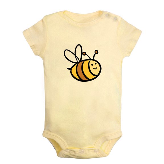 Animal Little Bee Sweet Pattern Romper For Babies, Newborn Baby Unisex Bodysuits, Infant Jumpsuits, Toddler 0-24 Months Kids One-Piece Oufits