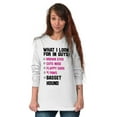 thumbnail image 1 of Animal Long Sleeve T-Shirts Tee For Women What I Look For In Guys Basset Hound Dog Gift, 1 of 2