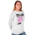 thumbnail image 1 of Animal Long Sleeve T-Shirts Tee For Women What I Look For In Guys Corgi Owner Dog Lover, 1 of 2