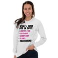 thumbnail image 1 of Cute What Look In Guys Dachshund Dog Women's Long Sleeve T Shirt Brisco Brands L, 1 of 6