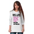 thumbnail image 1 of Animal Long Sleeve T-Shirts Tee For Women What I Look For In Guys Golden Retriever Dog, 1 of 2