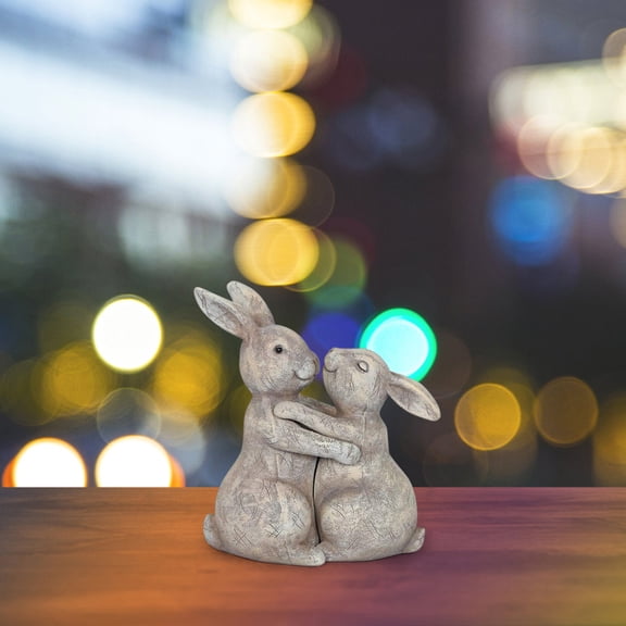 Animal Love Couple Cuddling Pair Figurine Ornament Home Decor(Rabbit)