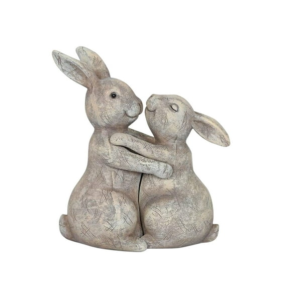 Animal Love Couple Figurine Ornament – Resin Cuddling Pair Sculpture for Home Decor, Weddings, Valentine's Day, Anniversary Gifts