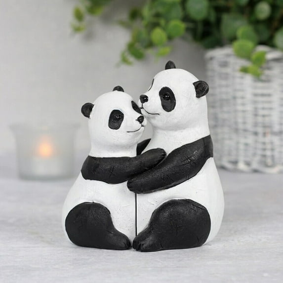 Animal Love Couple Figurine Ornament – Resin Cuddling Pair Sculpture for Home Decor, Weddings, Valentine's Day, Anniversary Gifts