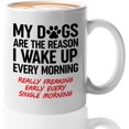 thumbnail image 1 of Animal Lover Mug White 11oz - My Dogs Are The Reason - Canophilia Veterinarian Animal Rescue Vet Tech, 1 of 7