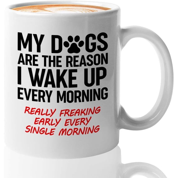 Animal Lover Mug White 11oz - My Dogs Are The Reason - Canophilia Veterinarian Animal Rescue Vet Tech