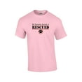 thumbnail image 1 of Animal Lover Short Sleeve T-shirt Favorite Breed is Rescued-Lightpink-Large, 1 of 4