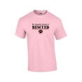 thumbnail image 1 of Animal Lover Short Sleeve T-shirt Favorite Breed is Rescued-Lightpink-XXL, 1 of 4
