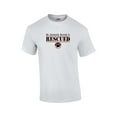 thumbnail image 1 of Animal Lover Short Sleeve T-shirt Favorite Breed is Rescued-White-XL, 1 of 4