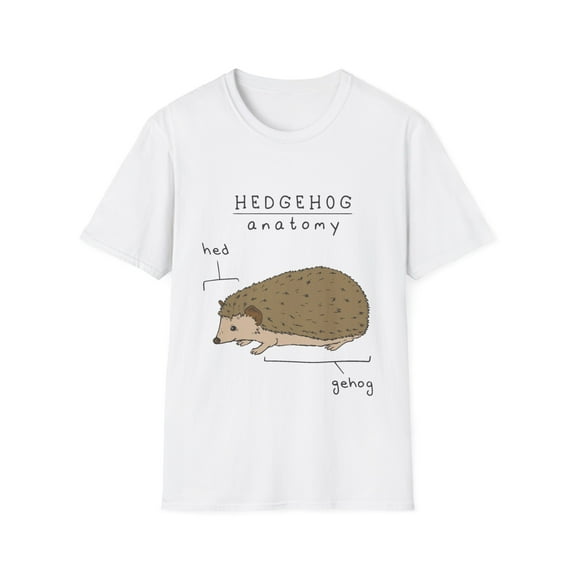 Animal Lovers Funny Hedgehog Anatomy Novelty Tshirt