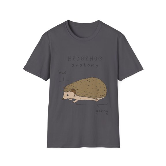 Animal Lovers Funny Hedgehog Anatomy Novelty Tshirt