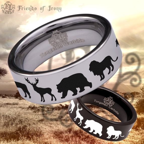 Animal Lovers Tungsten Carbide Ring