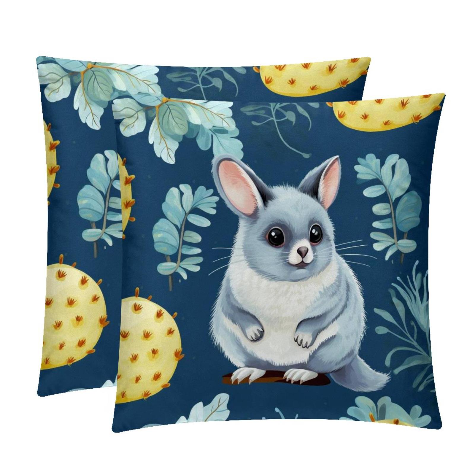 Animal Luxurious Velvet Throw Pillow Covers Set of 2, Unique Patterns