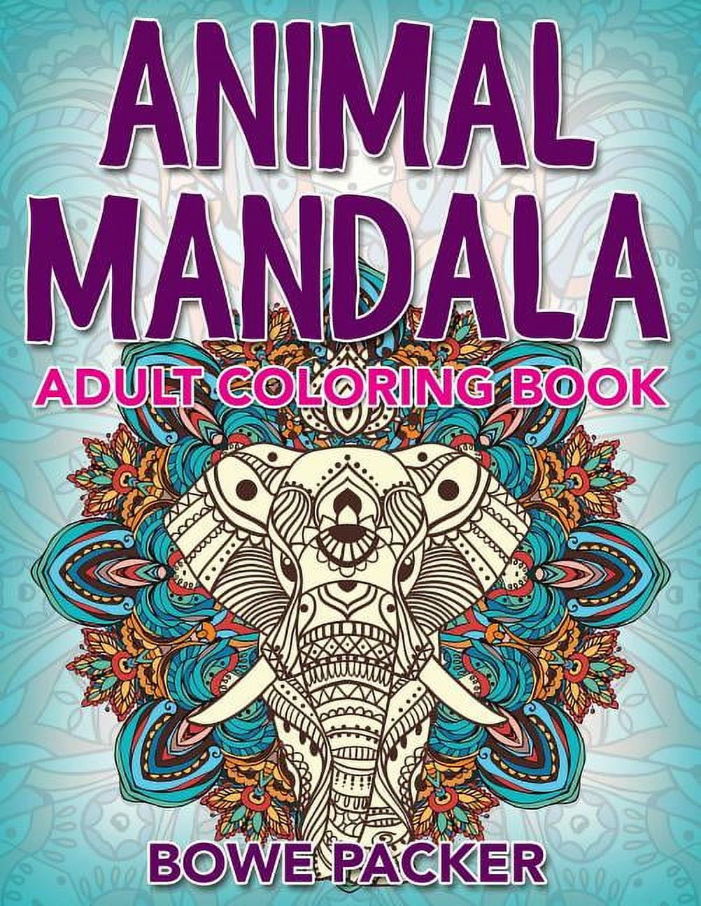 Animal Mandala: Adult Coloring Book (Paperback) - Walmart.com