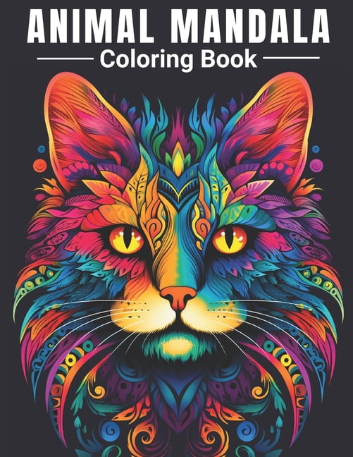 Animal Mandala Coloring Book: Relaxing Coloring Book For Adults And ...